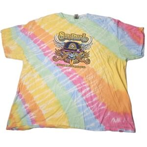 Pigeons Playing Ping Pong Tie-Dye Shirt Adult Sir Real Funk Band Tee Mens 2xl